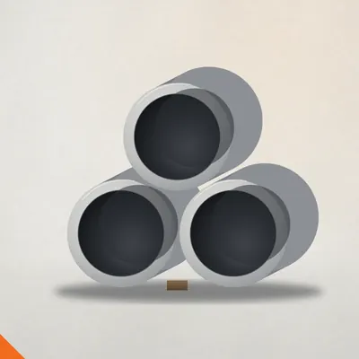 Ilustrasi tumpukan buis beton (gorong-gorong bulat)