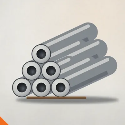 Ilustrasi tumpukan tiang pancang spun pile beton berongga